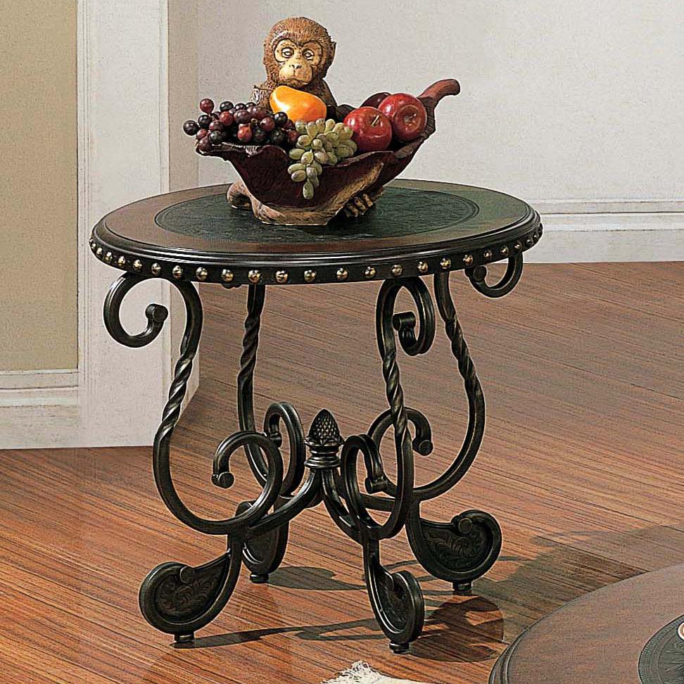 Steve Silver Rosemont Traditional Round Metal End Table Colder's
